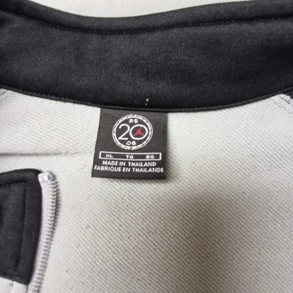 Jordan Mens Track Jacket Gray Black Colorblock Jumpman Full Zip XL Activewear